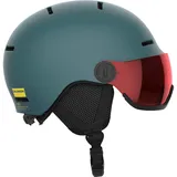 Salomon Orka Visor Helm Ski Snowboarden, Integrierter Komfort, einfach anzupassende Passform und leicht, Grau, KM 5356