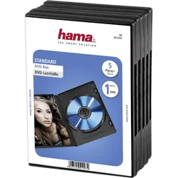 Hama - DVD Jewel Case - Schwarz (Packung mit 5)
