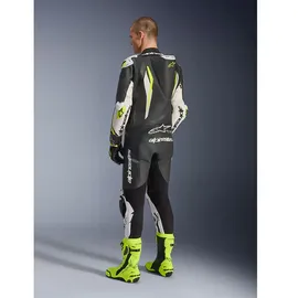 Alpinestars GP Tech V5 Lederkombi - Schwarz/Weiß/Neon-Gelb - 50