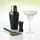Barcraft Cocktail Set 3-teilig Edelstahl Shaker Jigger Sieb Mattschwarz Gold