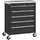 Homcom Werkstattwagen Stahl 65,5 x 34,5 x 76 cm schwarz leer abschließbar