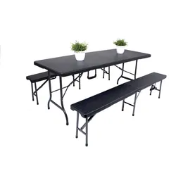 Garden Pleasure Ventana Set 3-tlg. schwarz klappbar
