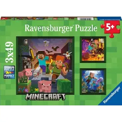 Ravensburger  5621 Puzzle Minecraft Biomes 3 X 49 Teile 5621