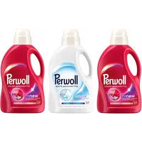 PERWOLL Flüssig Set 3x 27 WL (81WL) 2x Color & 1x White 3x 1,35l