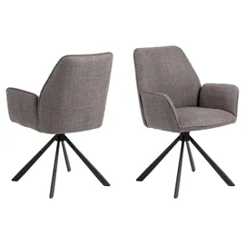 Actona Esszimmerstuhl Glenda Grau 2er-Set