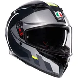 AGV K3 Shade, Integralhelm - Grau/Schwarz/Neon-Gelb / XXL