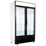 CombiSteel Mobiler Flaschenkühlschrank mit 2 Glastüren Getränkekühlschrank Kühlschrank Gastro 758 L +2/10°C 1120x595x2100 mm