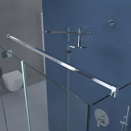 SoGood doporro U-Form Duschkabine Ravenna40 90x120x195cm Duschabtrennung inkl. 4cm flacher Duschtasse 8mm Esg-sicherheitsglas Klarglas inkl. beidseitiger Easy-clean-beschichtung