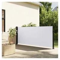 vidaXL Seitenmarkise Ausziehbar Weiß 120x500 cm