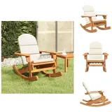 vidaXL Adirondack-Schaukelstuhl mit Kissen Massivholz Akazie - Gartenstühle - Braun