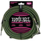 Ernie Ball Instrumentenkabel 5,49 m Schwarz/Grün