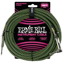 Ernie Ball Instrumentenkabel 5,49 m Schwarz/Grün