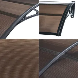 [en.casa] Vordach Mellerud 300 x 100 cm braun
