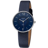 REGENT Damen Solar Uhr BA-717 mit veganem Leder - Blau/Blau