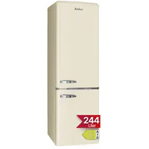 Amica KGCR 387 102 B Retro-Kühl-Gefrierkombination (244 l, 1810 mm hoch, Beige)