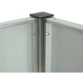 Mendler Mülltonnen-Zaun HWC-J55 150 x 243 x 163 cm silber