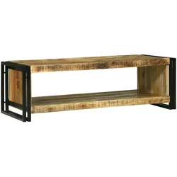 vidaXL Couchtisch 120x50x38 cm Massivholz aus grobem Mango