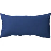 Erwin Müller Zusatz-Kissenbezug, Kissenhülle Renforcé Würzburg, Uni dunkelblau Größe 40x80 cm - strapazierfähig und temperaturausgleichend, mit Reißverschluss