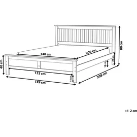 Beliani Beliani, Bett, Mayenne 140 x 200 cm,