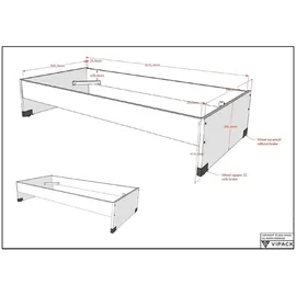 Vipack Halbhochbett SAM 90 x 200 cm Eiche braun