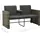 vidaXL Garten-Lounge-Set 3-tlg. grau 313128