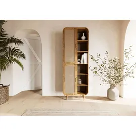 MASSIVMOEBEL24.DE Schrank Mango 70x40x200 natur lackiert VALENCIA 115
