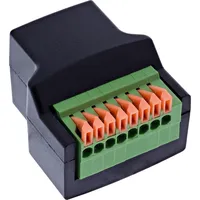 InLine RJ45 Buchse an Terminalblock 8-polig, Push-In-Klemme