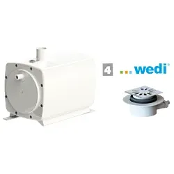 SFA SaniFloor Schmutzwasserhebeanlage 0055P für befliesbare Duschtasse, Gesamthöhe 60 mm, weiß