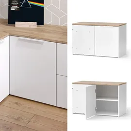 Vicco Eckkommode Wido 80 x 50 cm Weiß/Sonoma