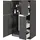 kochstation Apothekerschrank KS-Sole 90 x 60 x 165 cm Grau
