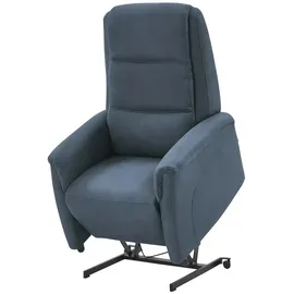 Hukla Fernsehsessel Dean Mikrofaser 70 x 105 x 88 cm Blau elektrisch