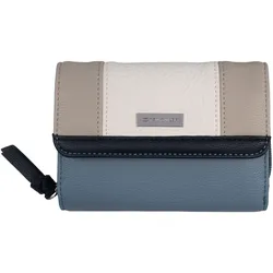 Geldbörse »Juna«, soft genarbte ledrige Materialien mit glänzenden Metall-Accessoires, Gr. , blau, , 75264400-0