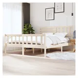 vidaXL Massivholzbett 180 x 200 cm Braun