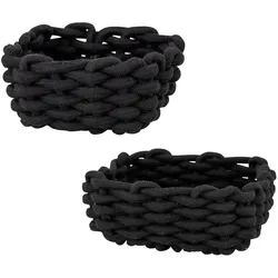 SCHÖNER WOHNEN-Kollektion Melara Badkörbe, 2-teilig, Accessoires, schwarz