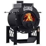 Werkstattofen Bruno® Romantik Mini | mit Kochplatte und Ständer | 9kW - Schwarz