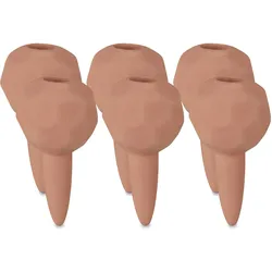 Relaxdays Bewässerungskugeln Ton, 6er Set, Gießhelfer Ø 6cm, dosierte Bewässerung für Topfpflanzen, terracotta