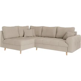 Home Affaire Eckcouch Polyester 3-Sitzer Beige