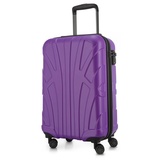 suitline Hartschalenkoffer Trolley 4-Rollen Cabin 55 cm / 34 l lila