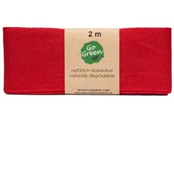 Goldina Zierband Baumwolle - rot (4cm)