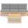 vidaXL Garten-Lounge-Set 4-tlg. grau
