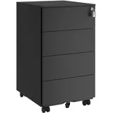 Songmics Rollcontainer 45 x 39 x 69 cm tintenschwarz