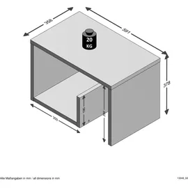 FMD Couchtisch 2-in-1 59×36×38 cm Eichenbraun