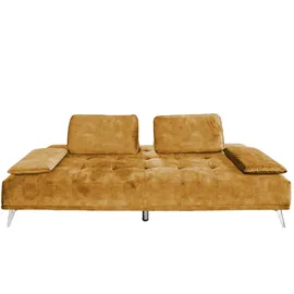 KAWOLA Schlafsofa Wiolo Velvet cognac
