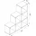 Vicco Treppenregal Raumteiler 107,2 x 107,8 x 29 cm Braun