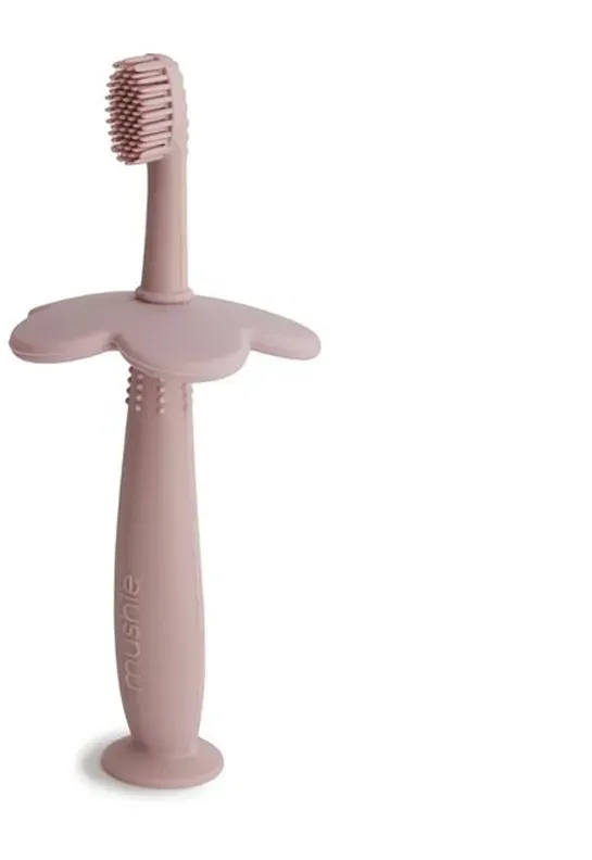 Mushie Learning Toothbrush Zahnbürste Flower Blush 1 St.