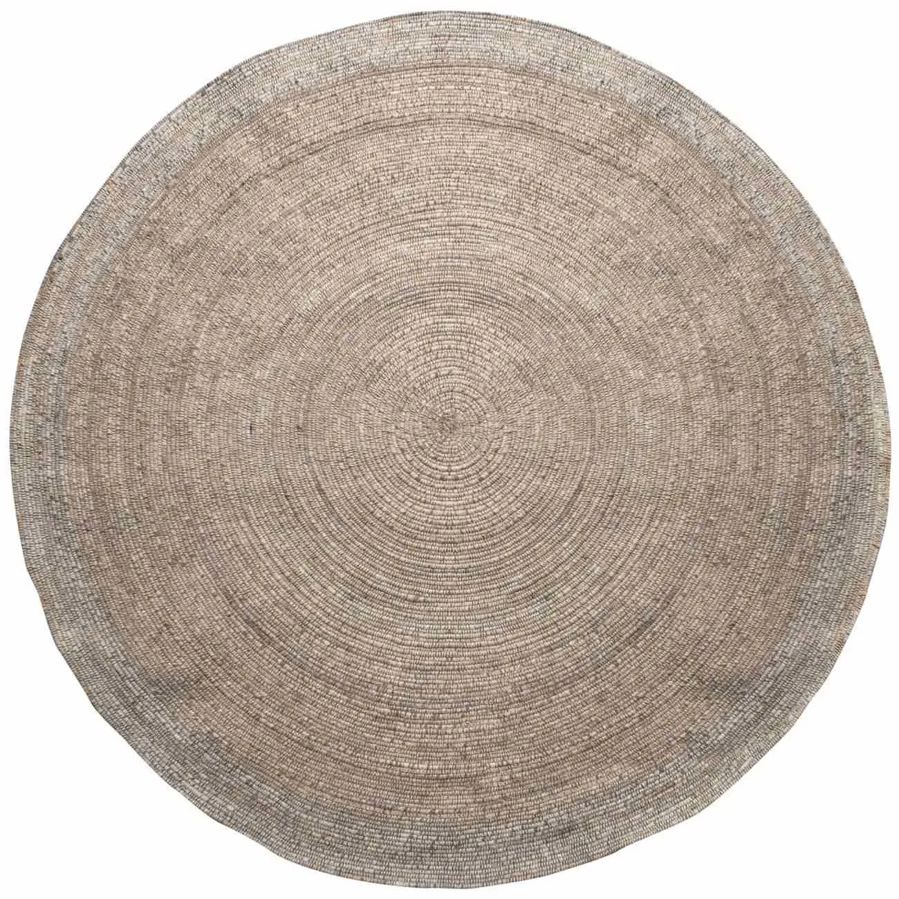 Teppich Utopia aus Wolle, rundes Design, modern skandinavisch, Natur, Ø 200 cm