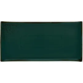 CreaTable 2er-Set CreaTable Platte Nature Collection 16,5x33 cm Steinzeug Grün