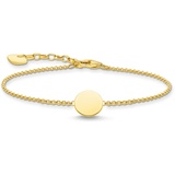 Thomas Sabo Damen Armband Gold Coin gravierbar 925 Sterlingsilber A2043-413-39-L19v