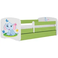 Raumhirsch furniture Kinderbett, Grün, Holzwerkstoff, Holzwerkstoff, 1 Schubladen, 80x160
