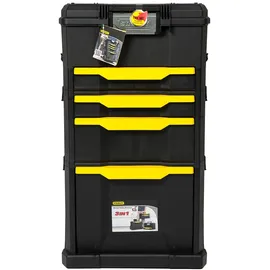 Stanley Werkzeugwagen Aluminium Kunststoff 48,8x86,6x34,8cm schwarz/gelb unbestückt